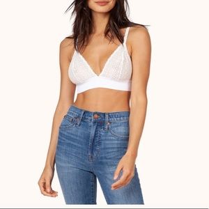 Lively White Crochet Lace Bralette (Medium)